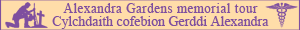Alexandra Gardens memorial tour label