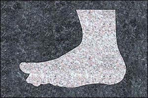 Image of granite postcard for Terry Jones of Monty Python fame