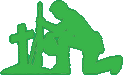 soldier at graveside icon