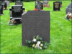 Photo of grave of Dr Jim Davies