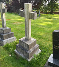 Photo of Mary Fosbery's gravestone