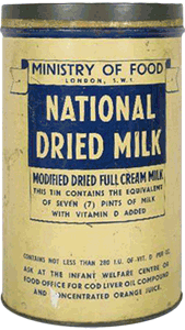 photo of dried milk tin