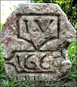 Photo of date stone from original Derllys Court