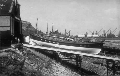 Old photo of Barry Dock lifeboat station