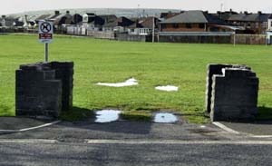 photo of stumps of eisteddfod arch
