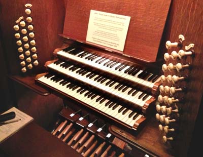 photo of organ console