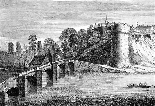 Drawing of Cardigan bridge c1740