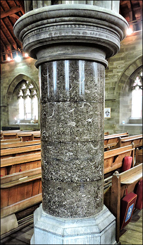 Photo of Halkyn Marble pillar in Halkyn Church