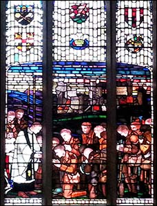 Detail of Clydach church west window