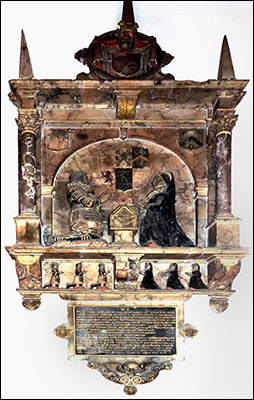 Photo of Carne memorial in Cowbridge church