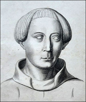 Portrait of Gerald of Wales from 1804 book