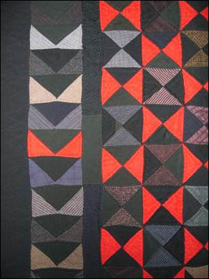 Photo of Victorian quilt with bowtie pattern