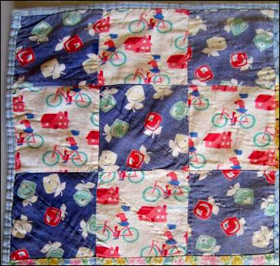 Photo of Canadian Red Cross quilt from wartime