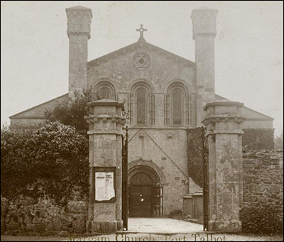 Old photo of Margam Abbey church