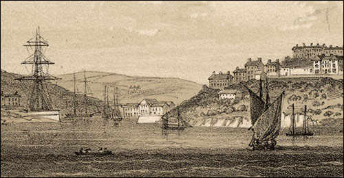 Early drawing of Milford Haven port 