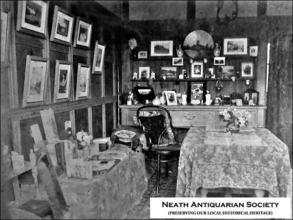 Old photo of the Llewellyn Almshouses, Neath