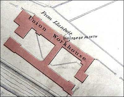 Drawing of Neath workhouse plan in 1852