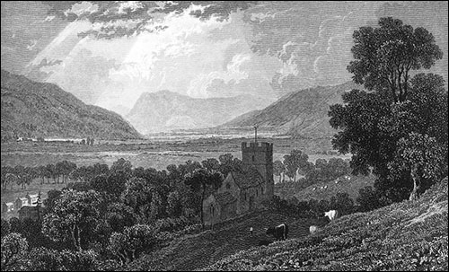 Drawing of New Radnor church c.1830