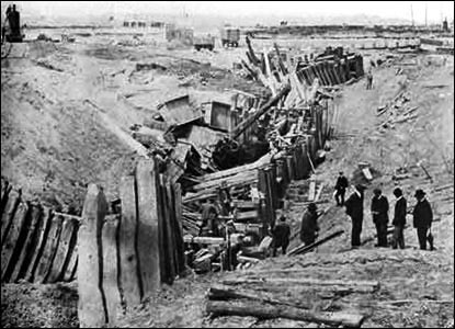 Photo of west wall trench Newport