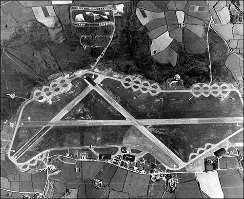 Aerial photo of RAF St Davids in 1946