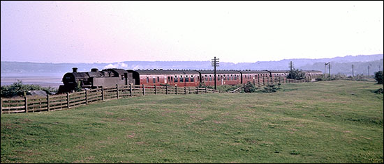 Photo of train passing Black Pill Burrows