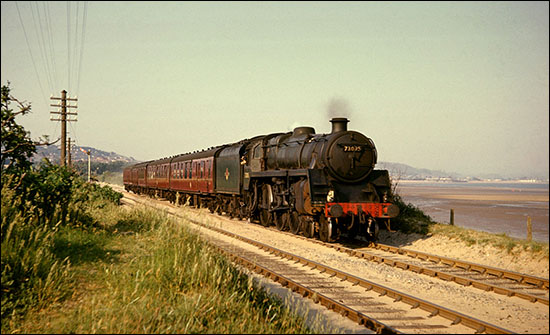 Photo of a train to York at Blackpill in the 1960s