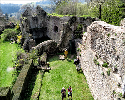 Photo of main hall at Usk Castle