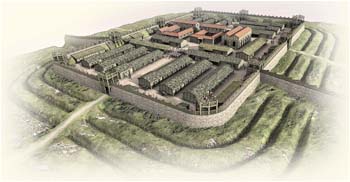 drawing of roman fort