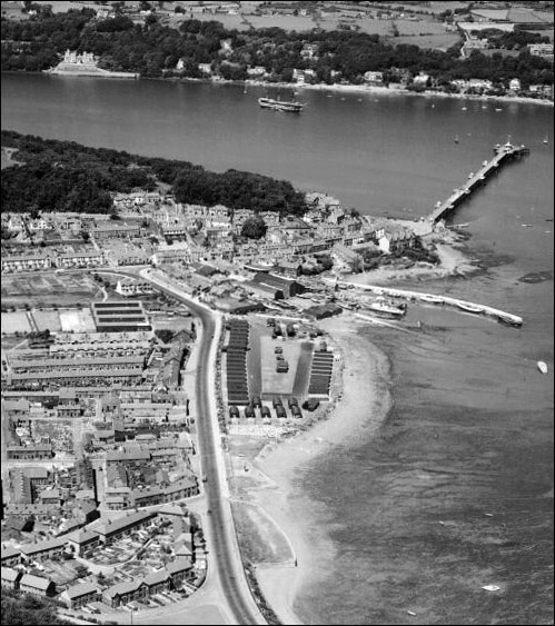 Aerial photo of Bangor military camp in 1946