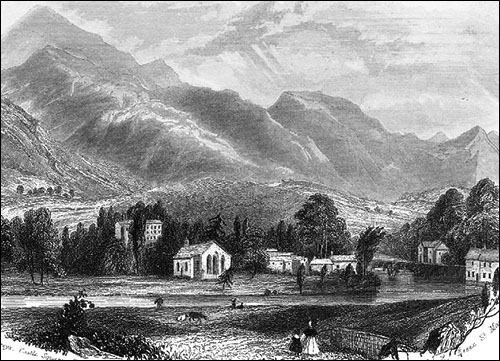 Engraving of Beddgelert c.1860