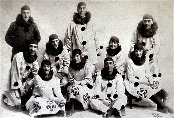 Photo of Will Catlin's pierrot troupe