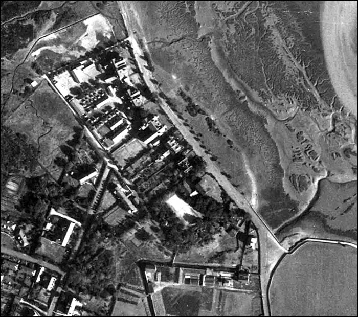 Aerial photo of Dr Garret's Memorial Home, Conwy, in 1945