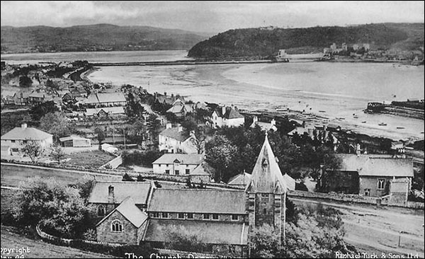 Old photo of All Saints Church Deganwy