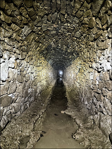 Photo of Llandudno copper mine tunnel lining
