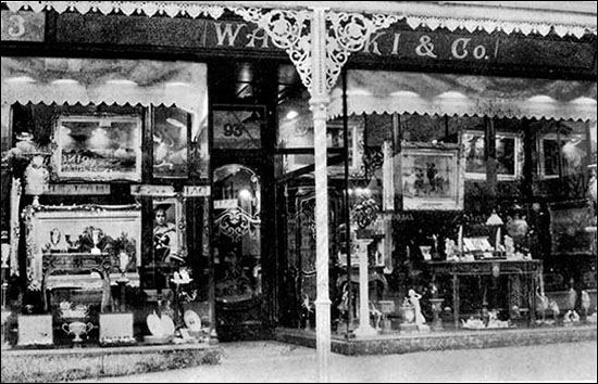 Old photo of Wartski shop a 93 Mostyn Street