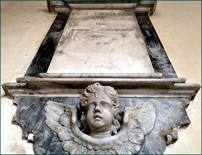 Photo of Jane Panton's memorial in Pentraeth church