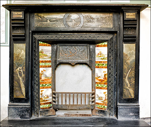 Photo of Victorian fireplace made at Tudor Slate Works