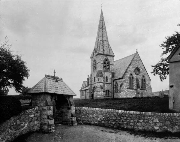 Photo of newly built Christ Church Prestatyn c1885