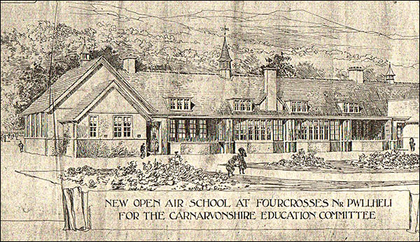 Drawing of the new open-air school at Y Ffor