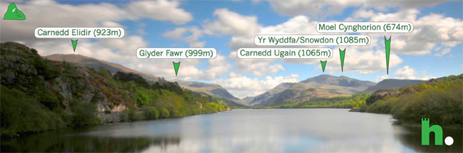 Photo showing view from Llyn Padarn
