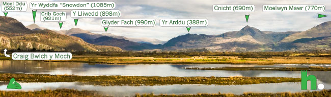 photograph of view from Porthmadog Cob