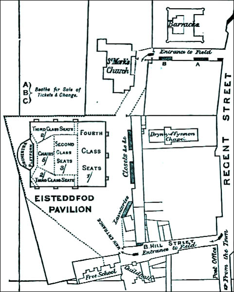 Plan of the 1876 Eisteddfod site