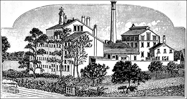 Victorian drawing of Wrexham lager brewery