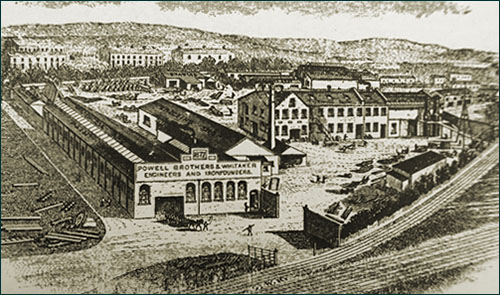 Drawing of Powell Brothers factory